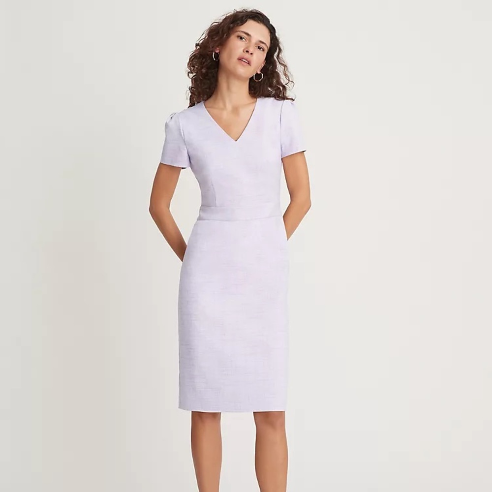 Ann Taylor Lavender V-Neck Dress